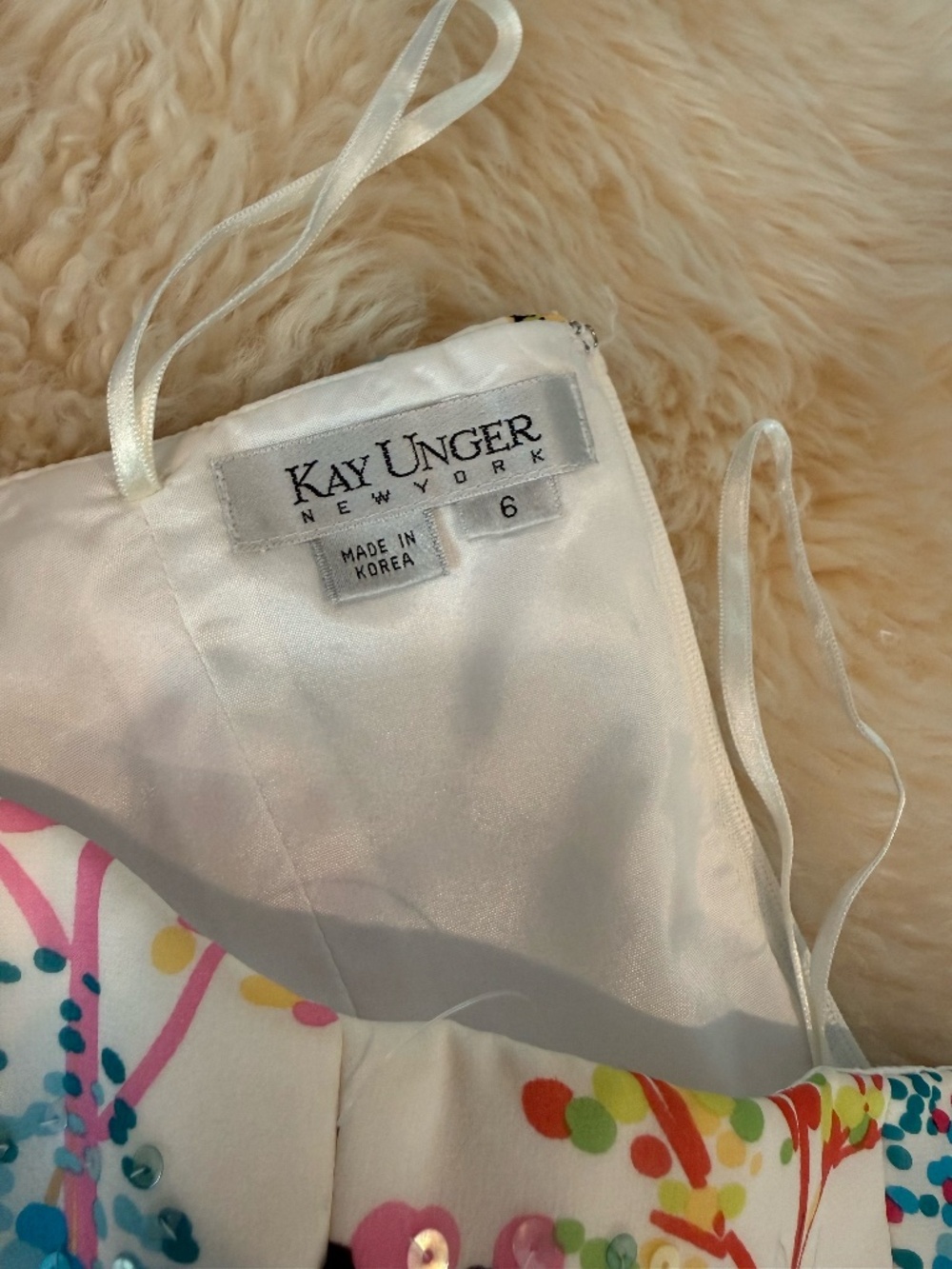 Kay Unger "watercolor trees bustier/corset - size 6 - Picture 4 of 8